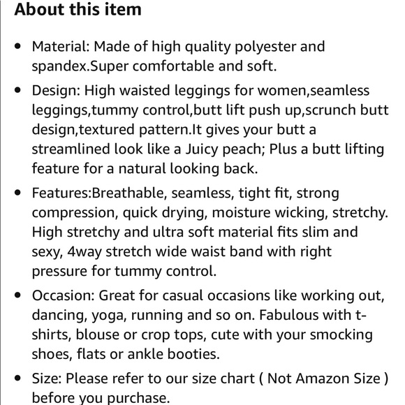 VNVNE  Women's High Waisted Squat proof leggings - Picture 4 of 5